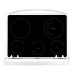 Whirlpool 30-in Glass Top 5 Elements 5.3-cu ft Self-Cleaning Freestanding Electric Range (White), WFE525S0HW/1 *JR2507, Retail: $943.99, FINAL PRICE: $599.99 + TAX
