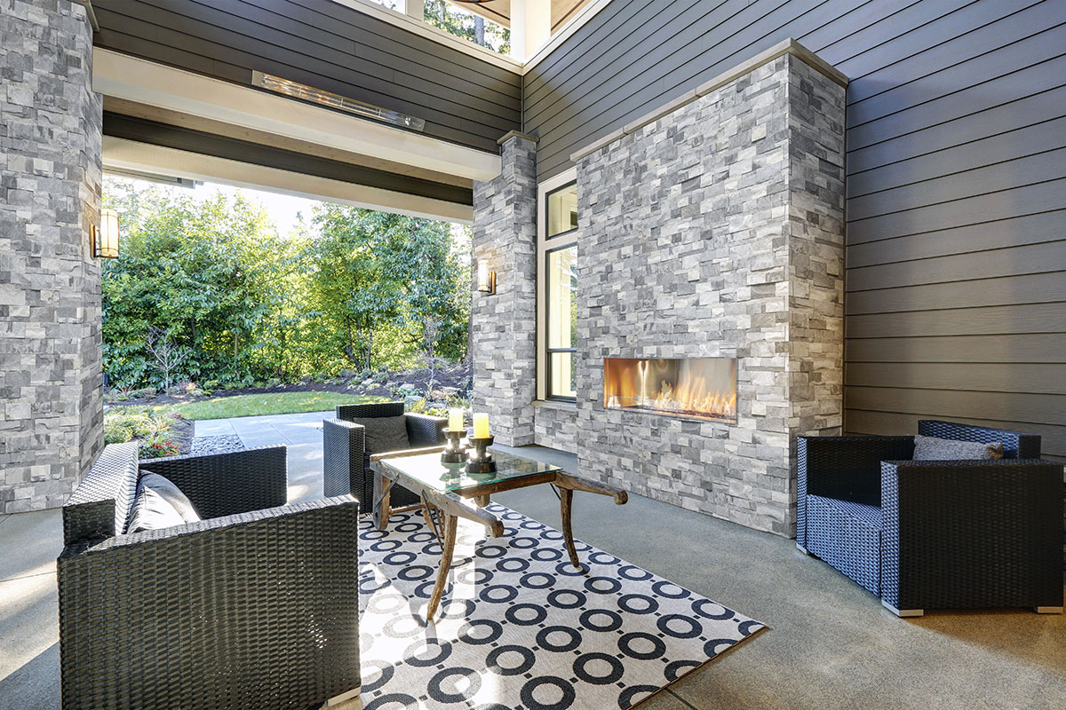 ** PALLET SALE : 4 boxes (18sf) @ $2.22/sf ** Alaska Gray XL Stacked Stone Panels 9x24, 19mm, 4.5sf, 49.59 lbs, 3pcs, Loc: MT9-C