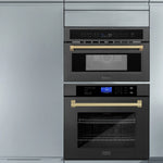 ZLINE KITCHEN & BATH Autograph Edition 1.6-cu ft 1000-Watt 29.75-in Built-In Microwave with Sensor Cooking Controls (Black Stainless Steel with Champagne Bronze Handle), MWOZ-30-BS-CB *HD2507, Retail: $1,999.95, FINAL PRICE: $1,199.99 + TAX