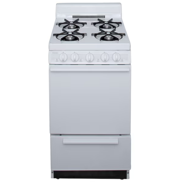 Holiday 20-in 4 burners 2.4-cu ft Freestanding Natural Gas Range (White), SAK101OO *JR2510, FINAL PRICE: $749.99 + TAX