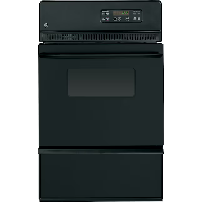 GE 24-in Self-cleaning Single Gas Wall Oven (Black)