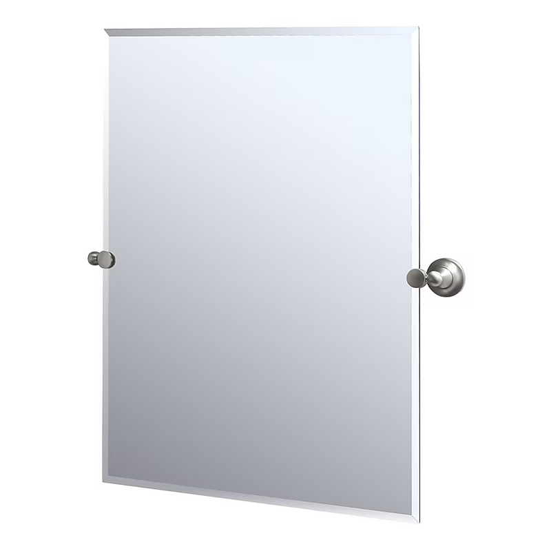 Gatco Tiara 28-in x 31.5-in Beveled Frameless Rectangle Tilting Bathroom Vanity Mirror (Satin Nickel), 4339S *JR2511, Retail: $149.00, FINAL PRICE: $79.99 + TAX