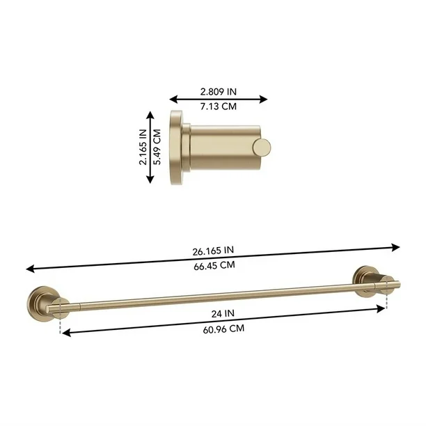 Ellen DeGeneres Tossana 24-in Towel Bar – Champagne Brass, 2014ATB-24-123, FINAL PRICE: $15.99 + Tax