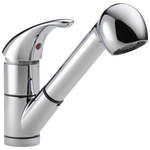 Peerless Turnbridge Chrome Deck-mount Pull-out Kitchen Faucet with Sprayer (Includes Deck Plate), P18550LF, MSRP: $136, FINAL PRICE: $69.99 + TAX