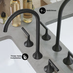 Swiss Madison Daxton Widespread Faucet in Matte Black, SM-BF100MB, MSRP: $299.9, FINAL  PRICE: $99.99 + TAX