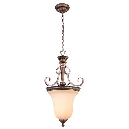 Portfolio Colton Lakes 3-Light Oil-Rubbed Bronze Transitional LED Dry rated Chandelier, HII8913A-3 250854, Retail: $139.00, Final: $74.50, CLEARANCE PRICE: $14.99