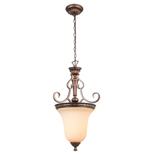 Portfolio Colton Lakes 3-Light Oil-Rubbed Bronze Transitional LED Dry rated Chandelier, HII8913A-3 250854, Retail: $139.00, Final: $74.50, CLEARANCE PRICE: $14.99