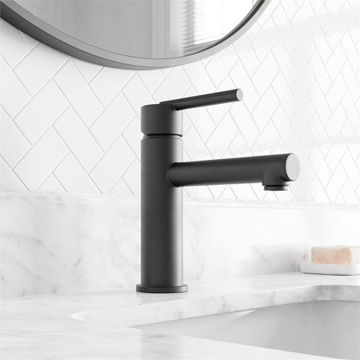 Ellen DeGeneres Tossana 4-in Single Handle Bath Faucet – Matte Black, 2014FA-01-122, FINAL PRICE: $59.99 + Tax
