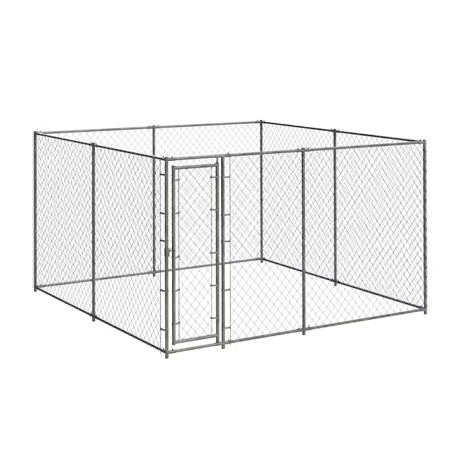 Pet Sentinel Chain Link Outdoor Unassembled Kennel for Any Pet Dog ( 10-ft L x 10-ft W x 6.0-ft H ), 830063  #476087 *JR2510, Retail: $389.00, FINAL PRICE: $199.99 + TAX