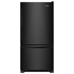 Whirlpool 18.7-cu ft Standard-Depth 30-in Wide Bottom-Freezer Refrigerator with Ice Maker ( Black ) ENERGY STAR Certified