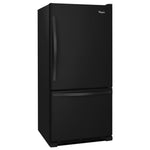 Whirlpool 18.7-cu ft Standard-Depth 30-in Wide Bottom-Freezer Refrigerator with Ice Maker ( Black ) ENERGY STAR Certified