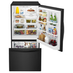 Whirlpool 18.7-cu ft Standard-Depth 30-in Wide Bottom-Freezer Refrigerator with Ice Maker ( Black ) ENERGY STAR Certified
