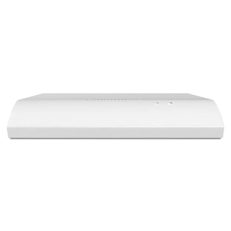 Whirlpool 30 inch Ducted 250-CFM White Under Cabinet Range Hood