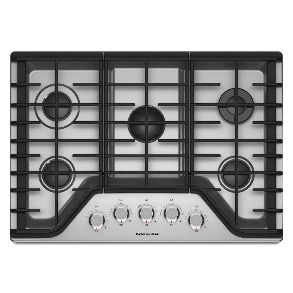 KitchenAid 30-in 5 burners Stainless steel Gas Cooktop, KCGS350ESS, FINAL PRICE: $749.99