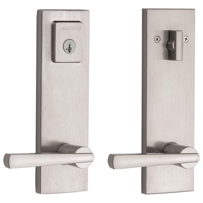Exterior Single-Cylinder Deadbolt and Keyed Entry Door Handleset ft. SmartKey Security