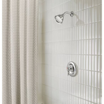 Moen Caldwell Chrome 1-handle 4-in Round Shower Faucet with Valve (Single Function), 82495C #65469  *JR2512, Retail: $239.60, FINAL PRICE: $79.99 + TAX