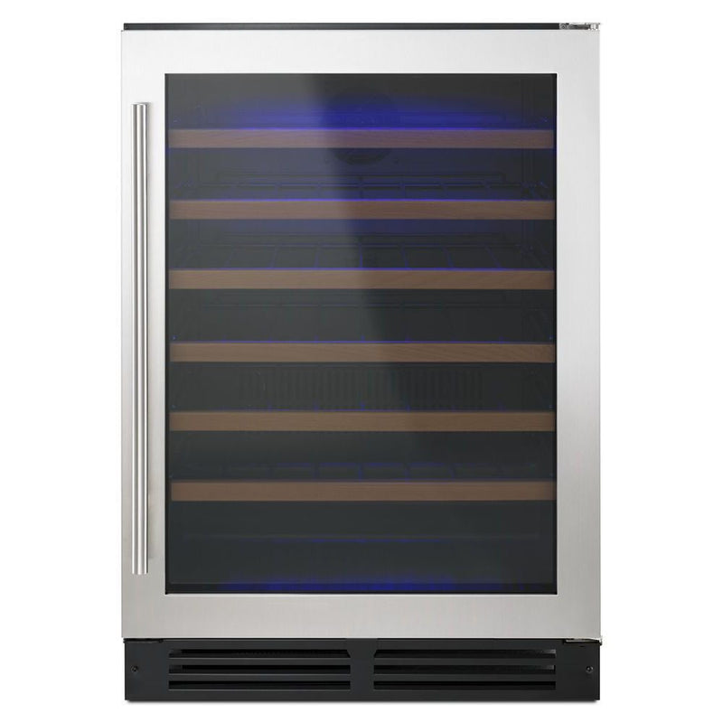 Whirlpool 23.8125-in W 51-Bottles Black-on-stainless Built-In /freestanding Indoor Wine Cooler