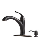 Giagni Abete Vintage Bronze Single Handle Deck-mount Handle Residential Pull-out Kitchen Faucet with Sprayer, LK200-VB, 672117, MSRP: $99.00, Final Price: $79.99 + Tax