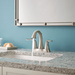 Delta Lahara Two Handle Centerset Bathroom Faucet in Stainless Steel, 2538-SSMPU-DST, MRSP: $201.53, FINAL PRICE: $79.99 + TAX