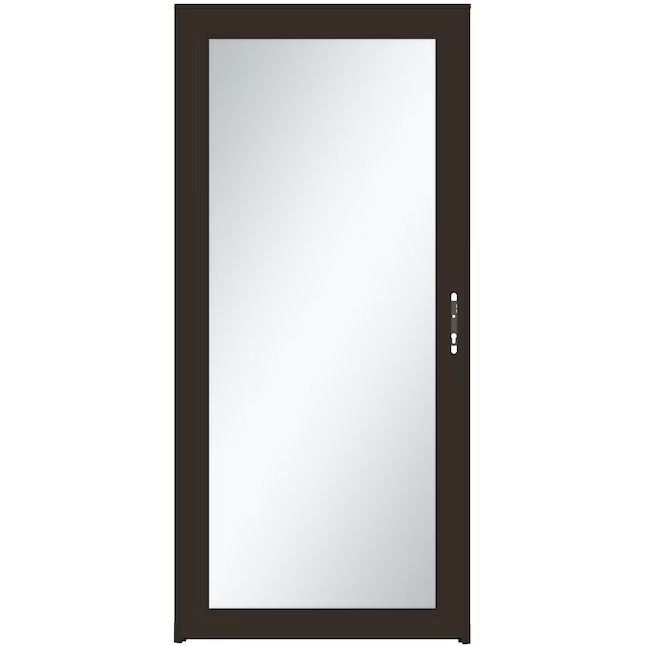 LARSON Signature Selection 36-in x 81-in Brown Aluminum Reversible Hinge Storm Door with Interchangeable Screen (No handle), 14904042 #758236 *JR2510, Retail: $254.00, FINAL PRICE: $139.99 + TAX
