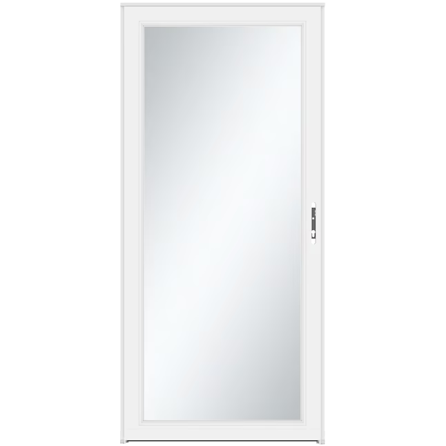 LARSON Signature Selection 32-in x 81-in White Aluminum Reversible Hinge Storm Door Full-view with Interchangeable Screen (Handle Not Included), 14904031  #758238 *JR2508, Retail: $254.00, FINAL PRICE: $149.99 + TAX