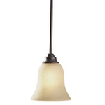 Portfolio Aged Bronze Craftsman Tinted Glass Bell Pendant, 34798 759865, MSRP: $49.98, CLEARANCE! SPECIAL DISCOUNT