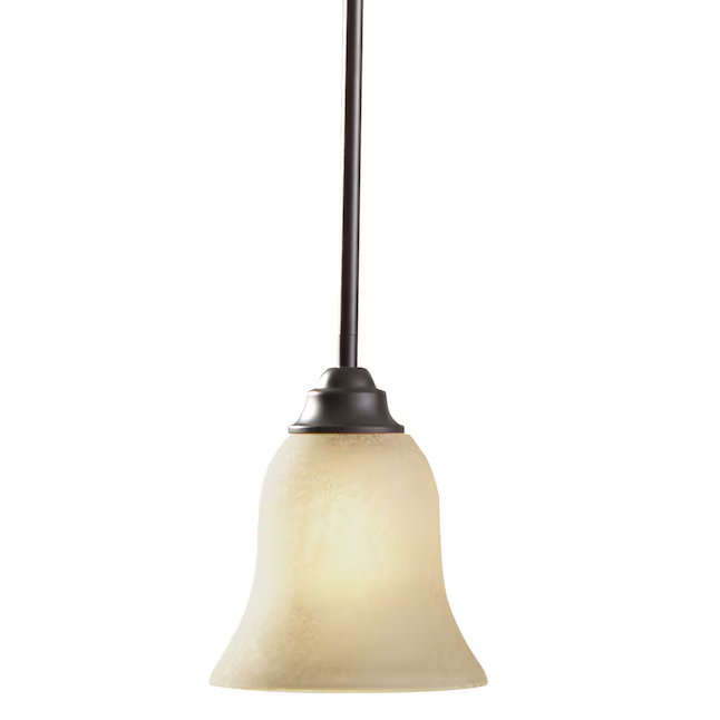 Portfolio Aged Bronze Craftsman Tinted Glass Bell Pendant, 34798 759865, MSRP: $49.98, CLEARANCE! SPECIAL DISCOUNT