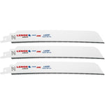 Lenox 3-Pack 9" Curved 10 TPI Bi-Metal Reciprocating Saw Blades, 885363168723