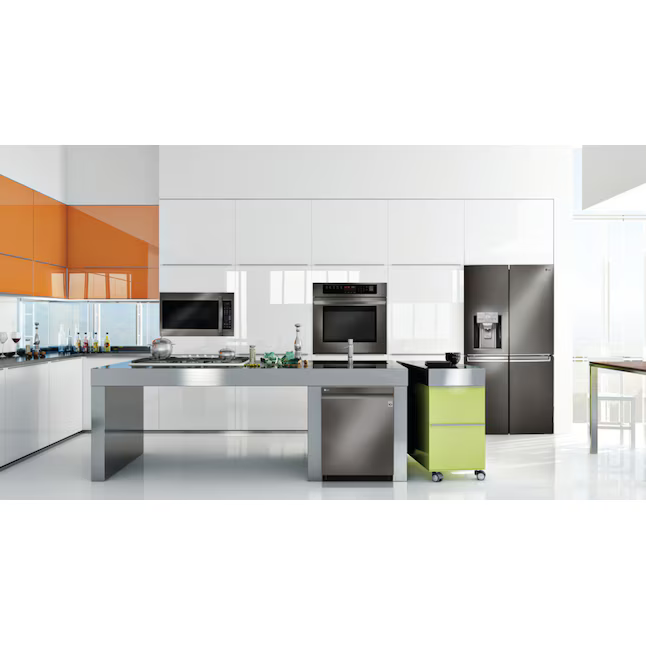 LG EasyClean 30-in Single Electric Wall Oven True Convection Self-cleaning (Black Stainless Steel)