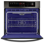 LG EasyClean 30-in Single Electric Wall Oven True Convection Self-cleaning (Black Stainless Steel)