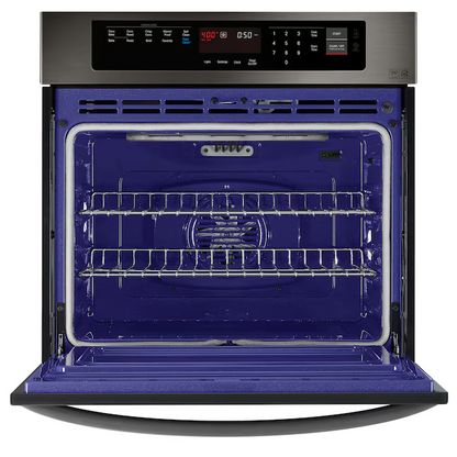 LG EasyClean 30-in Single Electric Wall Oven True Convection Self-cleaning (Black Stainless Steel)