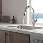 Delta Leland Single Handle Pull-Down Kitchen Faucet with ShieldSpray Technology in Arctic Stainless, 9178-AR-DST, MRSP: $585, FINAL PRICE: $ + TAX