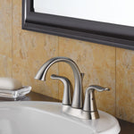 Delta Lahara Two Handle Centerset Bathroom Faucet in Stainless Steel, 2538-SSMPU-DST, MRSP: $201.53, FINAL PRICE: $79.99 + TAX