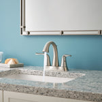 Delta Lahara Two Handle Centerset Bathroom Faucet in Stainless Steel, 2538-SSMPU-DST, MRSP: $201.53, FINAL PRICE: $79.99 + TAX