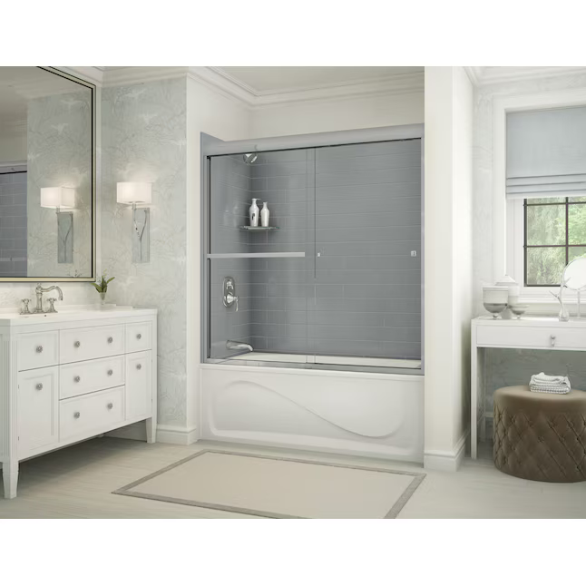 MAAX Utile 60-in L x 30-in W x 60-in H Metro Ash Grey 3-Piece Direct to Stud Bathtub Back Wall Panel, 103414-301-501-800  #805769 *JR2509, Retail: $1,916.00, FINAL PRICE: $799.99 + TAX