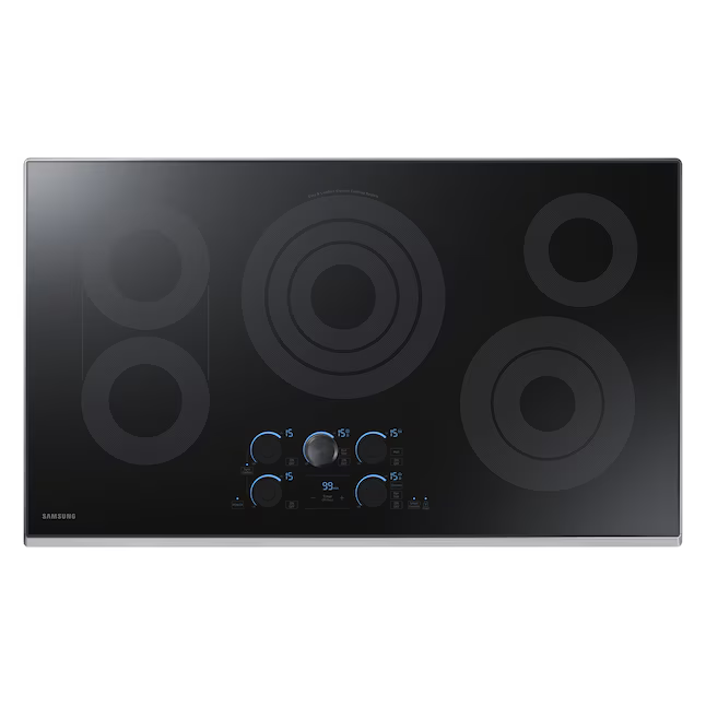 Samsung Premium Plus 36-in 5 burners Smooth Surface Stainless Steel Smart Compatible Electric Cooktop, NZ36K7570RS *JR2512, Retail: $1,949.00, FINAL PRICE: $999.99, CLEARANCED: $879.99 + TAX