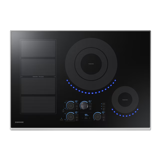 Samsung Premium Plus 30-in 5 burners Stainless Steel Induction Cooktop (comes with a knob), NZ30K7880US *JR2508, Retail: $2299, FINAL PRICE: $1,099.99 + TAX