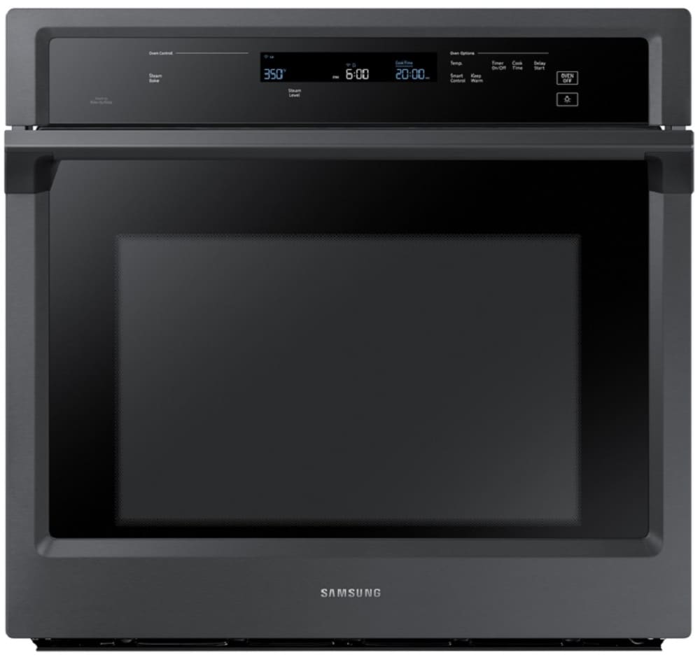 Samsung Steam Cook 30 inch Single Electric Wall Oven True Convection and Self-cleaning ( Fingerprint Resistant Black Stainless Steel )