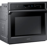 Samsung Steam Cook 30 inch Single Electric Wall Oven True Convection and Self-cleaning ( Fingerprint Resistant Black Stainless Steel )