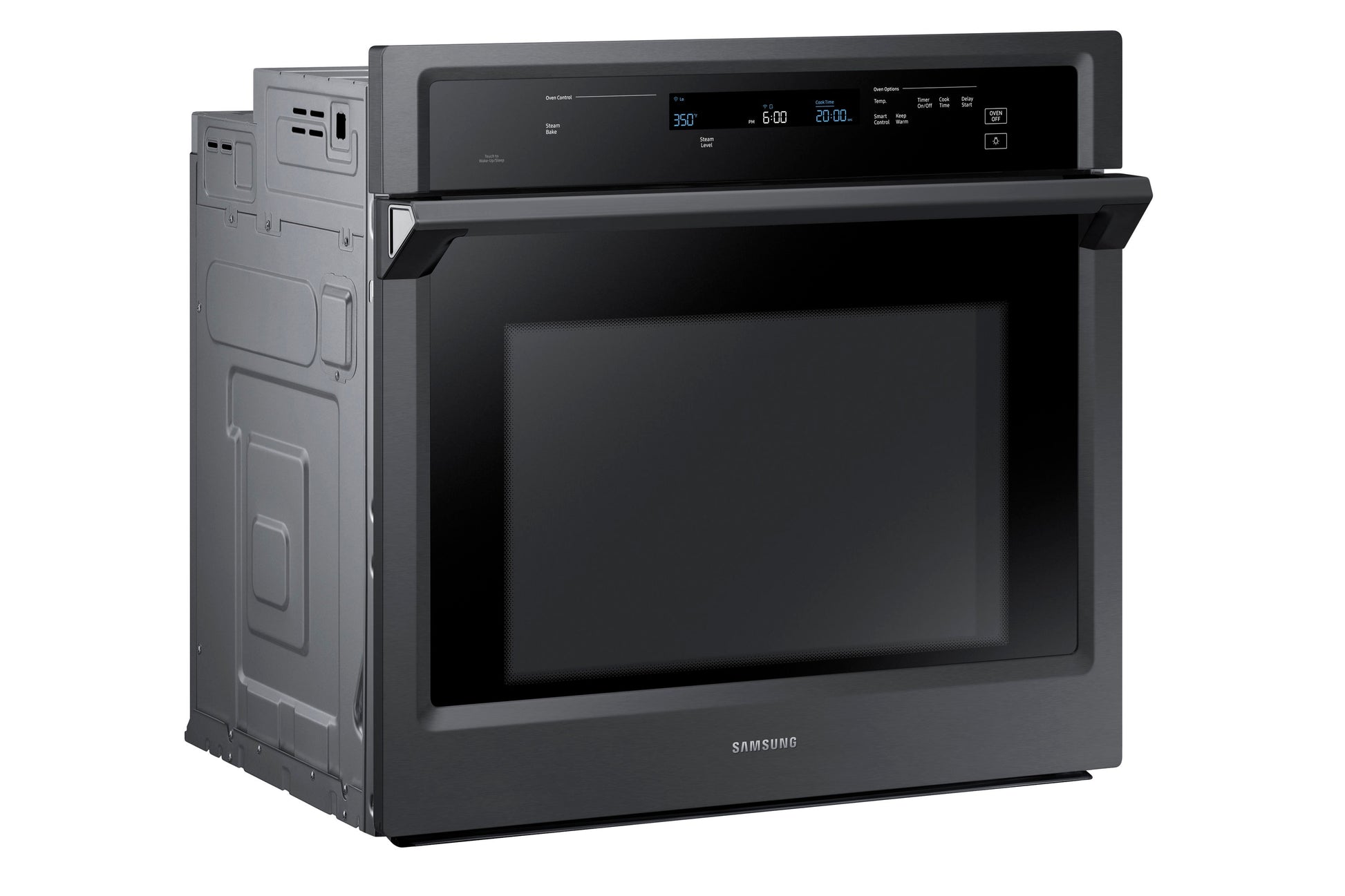 Samsung Steam Cook 30 inch Single Electric Wall Oven True Convection and Self-cleaning ( Fingerprint Resistant Black Stainless Steel )