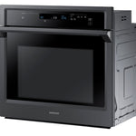 Samsung Steam Cook 30 inch Single Electric Wall Oven True Convection and Self-cleaning ( Fingerprint Resistant Black Stainless Steel )
