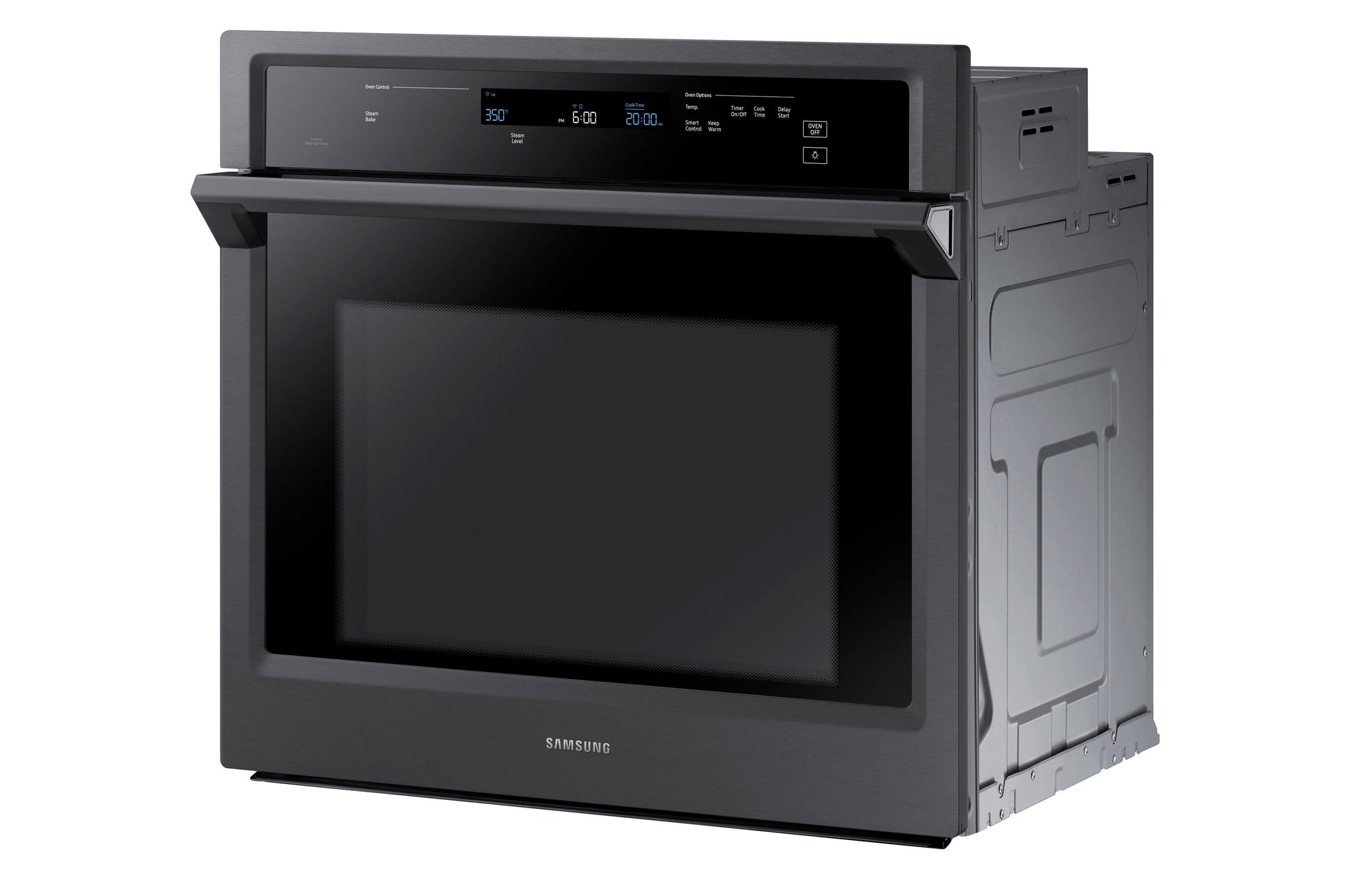 Samsung Steam Cook 30 inch Single Electric Wall Oven True Convection and Self-cleaning ( Fingerprint Resistant Black Stainless Steel )