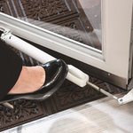 Larson Tradewinds Selection Pet Door 32-in x 81-in White Full-view Retractable Screen Aluminum Storm Door with Brushed Nickel Handle, *JR2409 #151