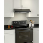 Broan Glacier BCSD1 42-in 300-CFM Convertible Black Under Cabinet Range Hoods Undercabinet Mount, BCSD142BL
