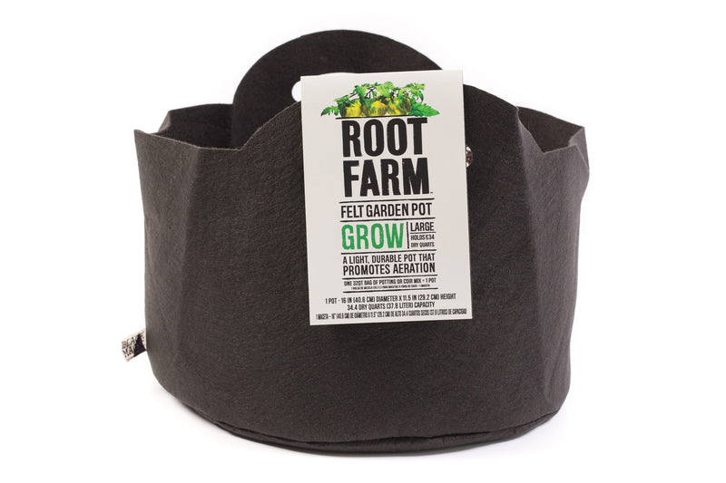 Root Farm Felt Garden Pot- Large Planting/Growing Accessory