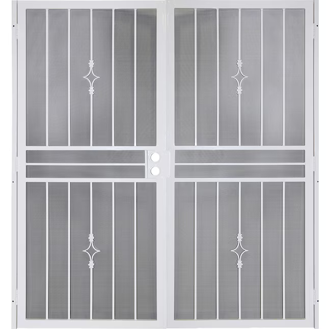 Gatehouse Covington 64x81 White Steel Surface Mount Double Security Door with Black Screen, 91836031F *JR24-7, MSRP: $566.00, Final Price: $329.99 +Tax