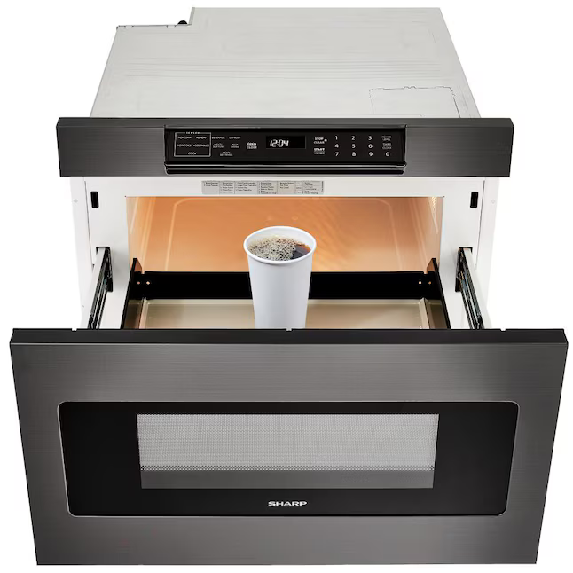 Sharp 23.9-in 1.2-cu ft 950 -Watt Microwave Drawer (Black Stainless Steel), SMD2470AH, Retail: $1,799.99, FINAL PRICE: $999.00 + TAX