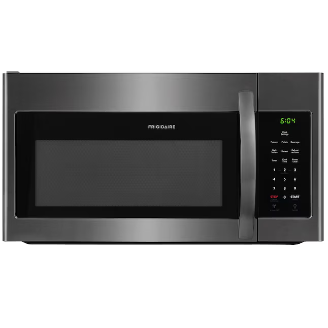 Frigidaire 1.6-cu ft 1000-Watt Over-the-Range Microwave (Black Stainless Steel)
