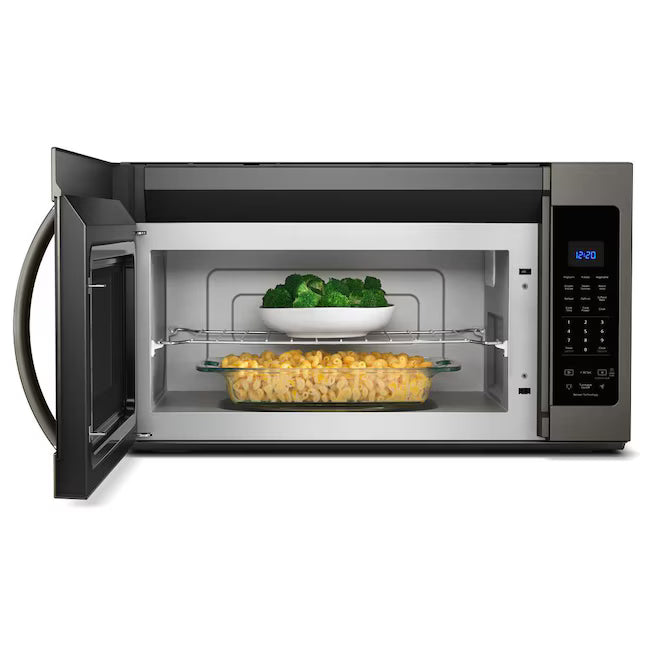 Whirlpool 1.9-cu ft Over-the-Range Microwave with Sensor Cooking ( Fingerprint Resistant Black Stainless )
