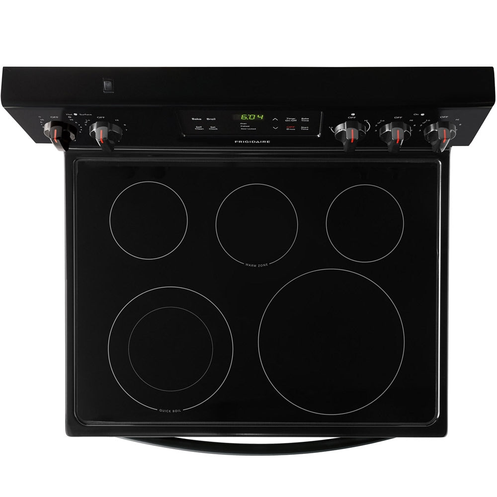 Frigidaire 30-in Glass Top 5 burners 5.3-cu ft Freestanding Electric Range Black )